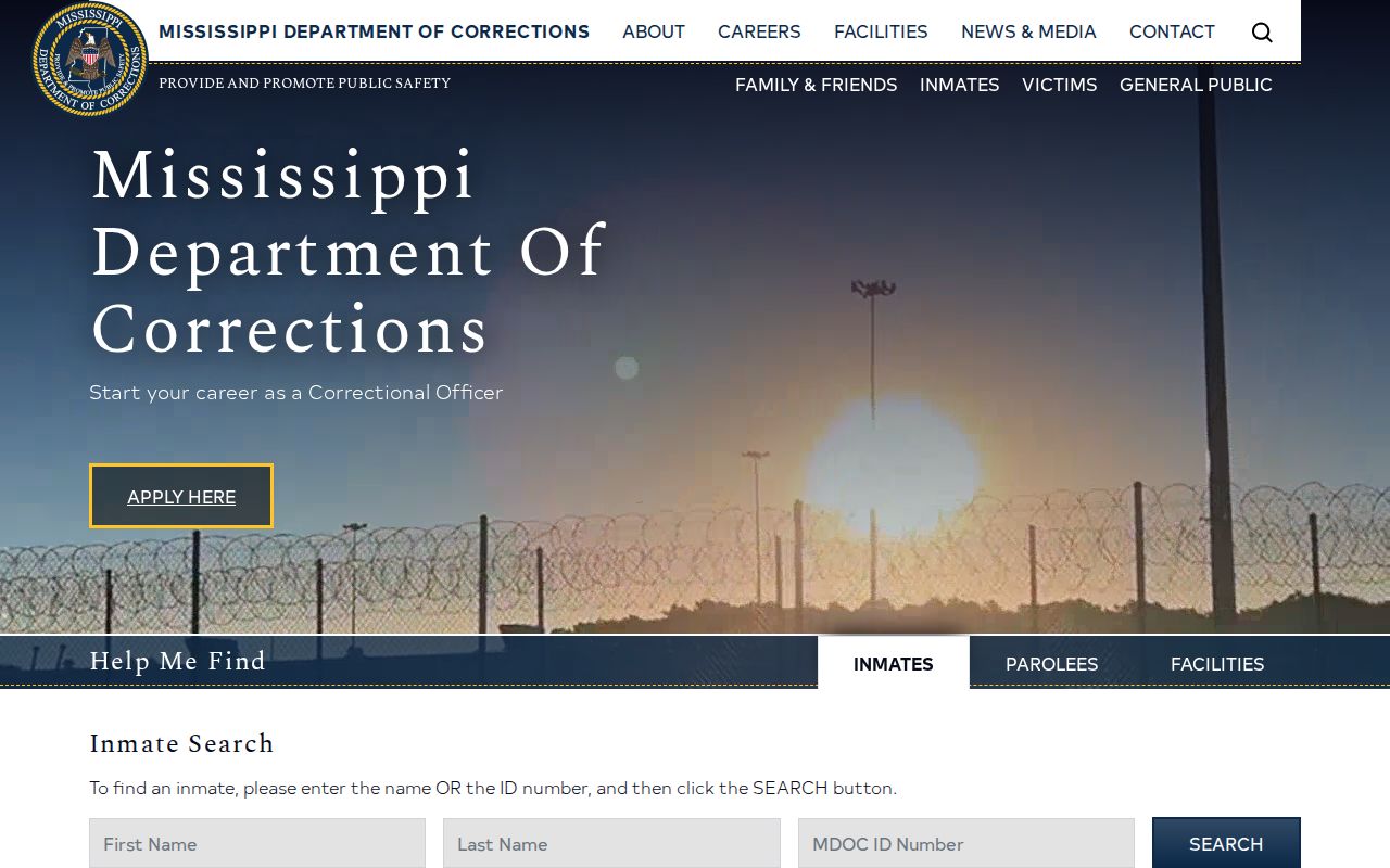MDOC offender search for Sunflower County released state inmates
