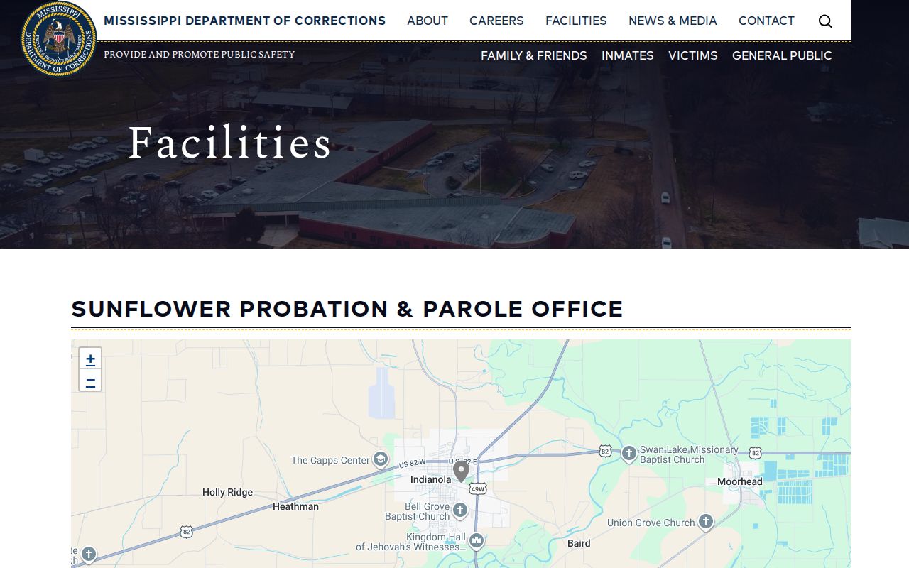 Sunflower County parole and probation office record